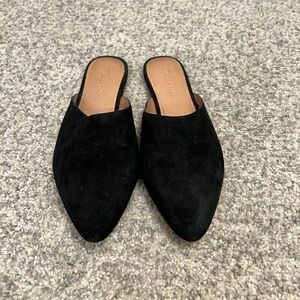 Madewell Remi Mule Black Suede Shoe Size 7